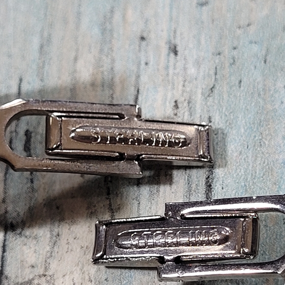 Sterling Square Cuff Links. - Picture 5 of 10